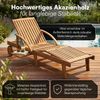 STEELSØN 'Mintaka' Sonnenliege mit Rädern, Akazienholz, UV- und wetterfest, klappbar, Gartenliege mit verstellbarer Kopflehne und Fußablage, Klappliege mit Rädern Bild 2