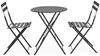 Garten-Set Nistas Metall, klassisch klappbar, anthrazit, 2 Stühle und Tisch für draußen Bild 2