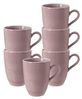 Seltmann Weiden Beat Color Glaze Kaffeebecher 350 ml 6er Set Altrosa Bild 5