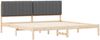 vidaXL Bettgestell mit gepolstertem Kopfteil Dunkelgrau 200 x 200 cm 3405573 Bild 4