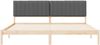 vidaXL Bettgestell mit gepolstertem Kopfteil Dunkelgrau 200 x 200 cm 3405573 Bild 5