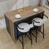 Roomart Kücheninsel CORTADO – Bartisch & Küchentisch mit Stauraum – 120×100×80 cm – Modernes Design • Anthrazit-Eiche Bild 5