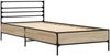 vidaXL Bettgestell Sonoma-Eiche 90x200 cm Holzwerkstoff und Metall 845583 Bild 3