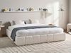 Bett mit Stauraum ohne Kopfteil Bouclé GENAS 180x200 cm Cremeweiß Bild 3