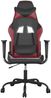 vidaXL Gaming-Stuhl mit Massagefunktion Schwarz und Weinrot Kunstleder 345406 Bild 3