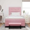 vidaXL Boxspringbett mit Kopfteil Rosa 200 x 120 cm Samt 3344509 Bild 3