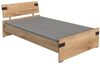Jugendzimmer Liverpool Drehtürenschrank in Plankeneiche und Graphit - Kinderzimmer Komplett Set – Einzelmöbel und verschiedene Set Varianten - 5 teilig , Kleiderschrank (Drehtüren) + 120 Jugendbett + Schreibtisch + Matratze + Lattenrost , 120 x 200 cm Bild 3