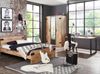 Jugendzimmer Liverpool Drehtürenschrank in Plankeneiche und Graphit - Kinderzimmer Komplett Set – Einzelmöbel und verschiedene Set Varianten - 5 teilig , Kleiderschrank (Drehtüren) + 120 Jugendbett + Schreibtisch + Matratze + Lattenrost , 120 x 200 cm Bild 5