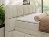 Boxspringbett NIRA KING, Doppelbett mit Fußteil, 7-Zonen Multipocket-Matratzen und Topper, Schlafzimmerbett - 160 x 200 cm - Creme Struktur - H4 Bild 4