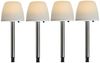 MARELIDA LED Solarleuchte LED Solar Wegleuchten Erdspieß 4Stk. Milchig weiß Lampenschirm Garten, LED Classic, warmweiß (2100K bis 3000K) Bild 3