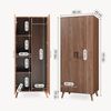 Kleiderschrank Norg 191 x 80 x 52 cm 2 Türen 4 Fächer Walnussoptik [en. casa] Bild 2