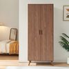 Kleiderschrank Norg 191 x 80 x 52 cm 2 Türen 4 Fächer Walnussoptik [en. casa] Bild 3