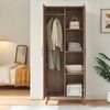 Kleiderschrank Norg 191 x 80 x 52 cm 2 Türen 4 Fächer Walnussoptik [en. casa] Bild 4