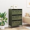 vidaXL Highboard Olivgrün 68x39x101,5 cm Stahl 851224 Bild 3