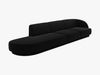 Micadoni Sofa Miley 4-Sitzer Links Samt Bluvel Schwarz Bild 2