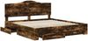 vidaXL Bettrahmen Geräucherte Eiche 200 x 200 cm Holzwerkstoff 3413566 Bild 5