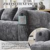 2-Sitzer Cordsofa, hohe Lehne, Seitentaschen, Metallfüße, Grau Bild 3