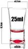BigDean 48x Schnapsgläser 2cl - Shotgläser aus Glas – farbige Shot Gläser für Schnäpse wie z.B. Tequila, Wodka, Ouzo, Sambuca, Likör - Stamperl, Pinnchen Bild 3