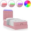 vidaXL Ottoman-Bett mit Matratzen & LEDs Rosa 90x200 cm Samt 3314299 Bild 5