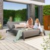 HOME DELUXE Sonnenliege für 2 mit verstellbarer Rückenlehne VALENCIA - 203 x 144 cm Anthrazit Bild 2