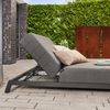 HOME DELUXE Sonnenliege für 2 mit verstellbarer Rückenlehne VALENCIA - 203 x 144 cm Anthrazit Bild 3