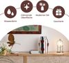 Hometopia Vase Keramik gestreift mit roten 3D-Schleifen, weiß/grün, Höhe 24 cm Bild 3