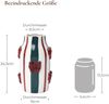 Hometopia Vase Keramik gestreift mit roten 3D-Schleifen, weiß/grün, Höhe 24 cm Bild 5