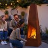 Relaxdays Gartenkamin aus Cortenstahl Bild 3