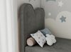 Kinderbett FLOW, Boxspringbett für Kinder, mit hohem Kopfteil, Einzelbett mit Matratze - 90x180 - Dunkelgrau Velvet - Topper T25 Bild 3