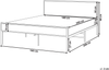 Bett mit Lattenrost Polyrattan AVANTON 180 x 200 cm Schwarz Bild 2