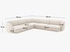 Micadoni 5-Sitzer Symmetrisches Ecksofa Miley Boucle Baloo Beige Bild 5