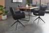 riess-ambiente Drehstuhl VOGUE schwarz - Kunstleder, Metallgestell, 360° drehbar, mit Armlehne (Einzelartikel, 1 St), moderner Polsterstuhl - ideal für Ess-, Arbeits-, Wohnzimmer & Büro Bild 2