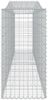 vidaXL Gabione mit Hochbogen 400x50x100/120 cm Verzinktes Eisen 153415 Bild 4