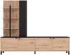 Vente-unique - NUJA TV unit Holz, Platte SchwarzBeige - B 40 cm x H 167 cm x L 208 cm Bild 2