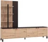Vente-unique - NUJA TV unit Holz, Platte SchwarzBeige - B 40 cm x H 167 cm x L 208 cm Bild 4