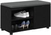 vidaXL Flurbank mit Kissen mit Regal Schwarze Eiche 80 x 38 x 46 cm 891505 Bild 3