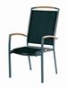 Inko Stapelsessel Frisco hoch Alu/Textil/Teak Stapelstuhl Silber Bild 3