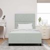 vidaXL Boxspringbett mit Kopfteil Hellgrau 120 x 200 cm Samt 3344867 Bild 3