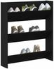 Schuhschrank, Schuhkipper für Flur, modern Schwarz Eichen-Optik 80 x 18 x 90 cm Holzwerkstoff Bild 3