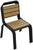 Vente-unique - LYLIOS Garden dining set Metall Schwarz - B 70 cm59,5 cm x H 75 cm80 cm x L 70 cm51 cm Bild 4