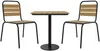 Vente-unique - LYLIOS Garden dining set Metall Schwarz - B 70 cm59,5 cm x H 75 cm80 cm x L 70 cm51 cm Bild 2