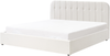 Bett mit Stauraum Stoff CHALLANS 180 x 200 cm Cremeweiß Bild 4