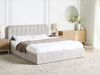 Bett mit Stauraum Stoff CHALLANS 180 x 200 cm Cremeweiß Bild 3