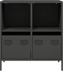 vidaXL Sideboard Schwarz 68x39x73,5 cm Kaltgewalzter Stahl 851358 Bild 4