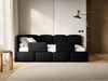 Selsey 'Cloudy' Kinderbett 120 cm, Bettkasten, 2x Rausfallschutz, Velours, links, Schwarz Bild 2