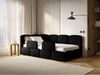 Selsey 'Cloudy' Kinderbett 120 cm, Bettkasten, 2x Rausfallschutz, Velours, links, Schwarz Bild 3