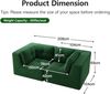 Flieks 2-Sitzer Modulares Sofa, Cloud Sofa Cord rahmenlos, Lounge Sofa bodennah, mit breiten Armlehnen, Grün Bild 4