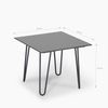 janEven Beistelltisch CoasLine Lichtgrau Quadratisch Hairpin Beine 50x50 cm Bild 2