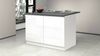 Dmora Kücheninsel Analiza, Mehrzweckschrank, Küchenzeile Schrank, Zusätzlicher Tisch, 100 % Made in Italy, 125 x 90 x 90 cm, glänzendes Weiß und Schiefer Bild 4