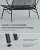 SONGMICS Gartenbank, 2-Sitzer, Balkonbank, Gartenmöbel aus PE-Rattan, Gartenstuhl mit Rückenlehne, 70 x 138,5 x 79 cm, für Terrasse, Garten, Balkon, Outdoor Bild 3